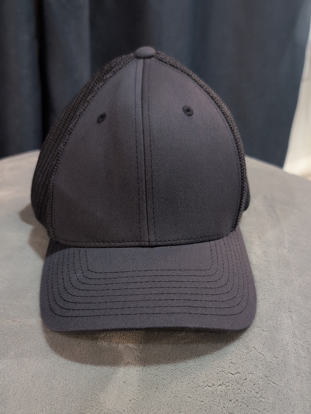 Port Authority Black Fitflex Trucker Hat